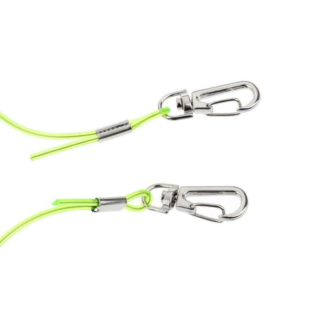 Fishing Coiled Lanyard Safety Rope Wire Steel Inside Attached with 20m