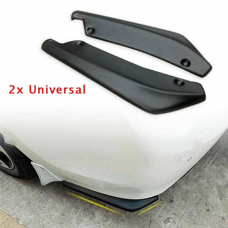 Universal Rear lip Bumper Spoiler Canards Diffuser Car Side Fin Scratch Protect