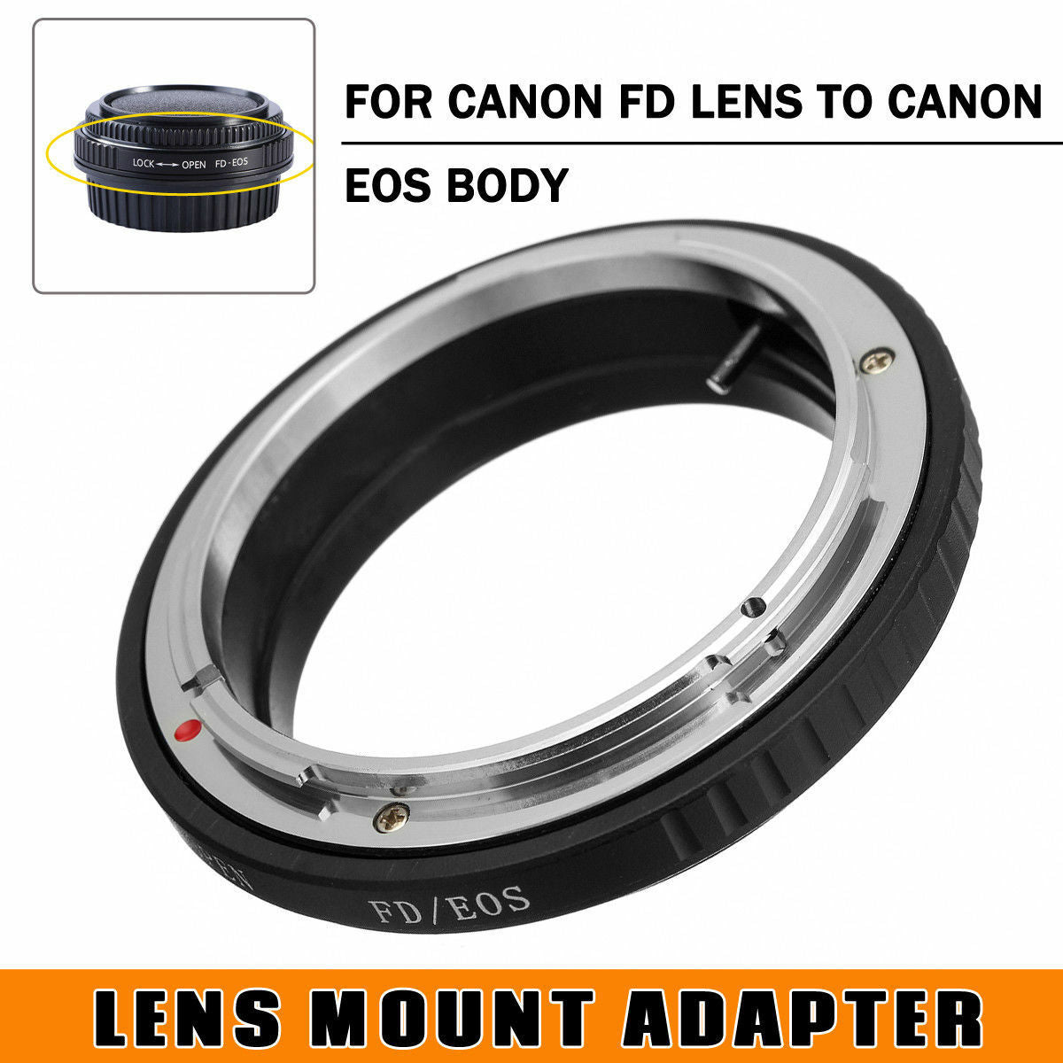 Fd-Eos Anneau Adaptateur No Verre Pour Canon Fd Lentille EOS Ef Appareil L80