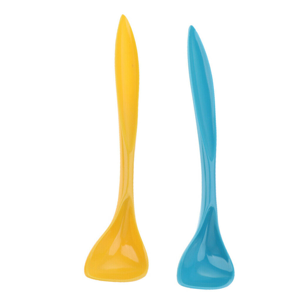 2 pcs Melamine Pet Dog Cat Can Food Spoon with Long Handle (Random Color)