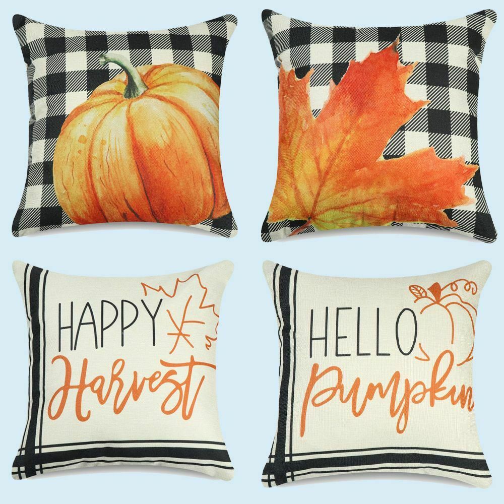 Pillowcases Happy Harvest Throw Cushion Case Autumn Decor Fall Pillow Covers