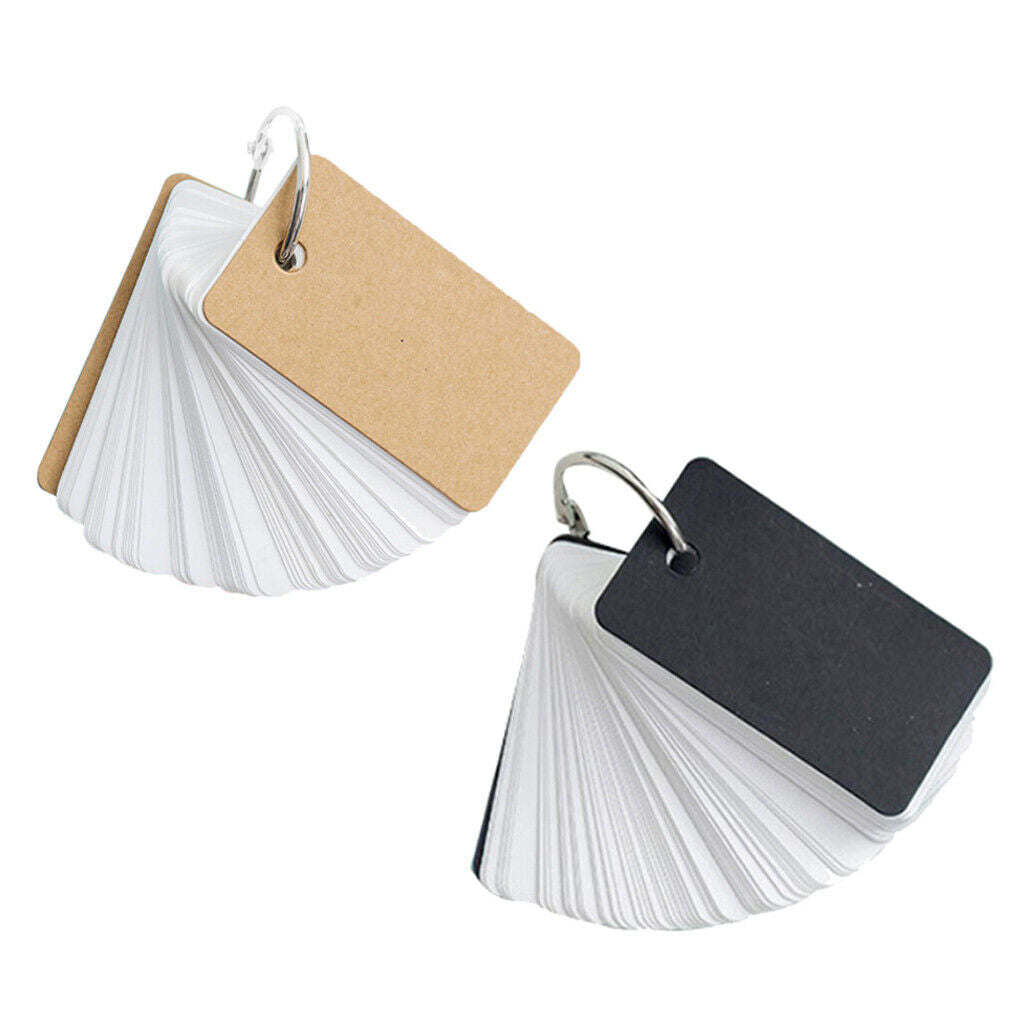4 packs (100 sheets per pack) blank index cards with ring