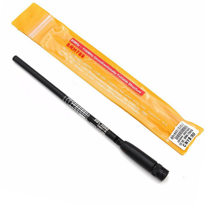 SRH789 BNC 95-1100MHz Wide Band Foldable Telescopic Antenna for ICOM Kenwood