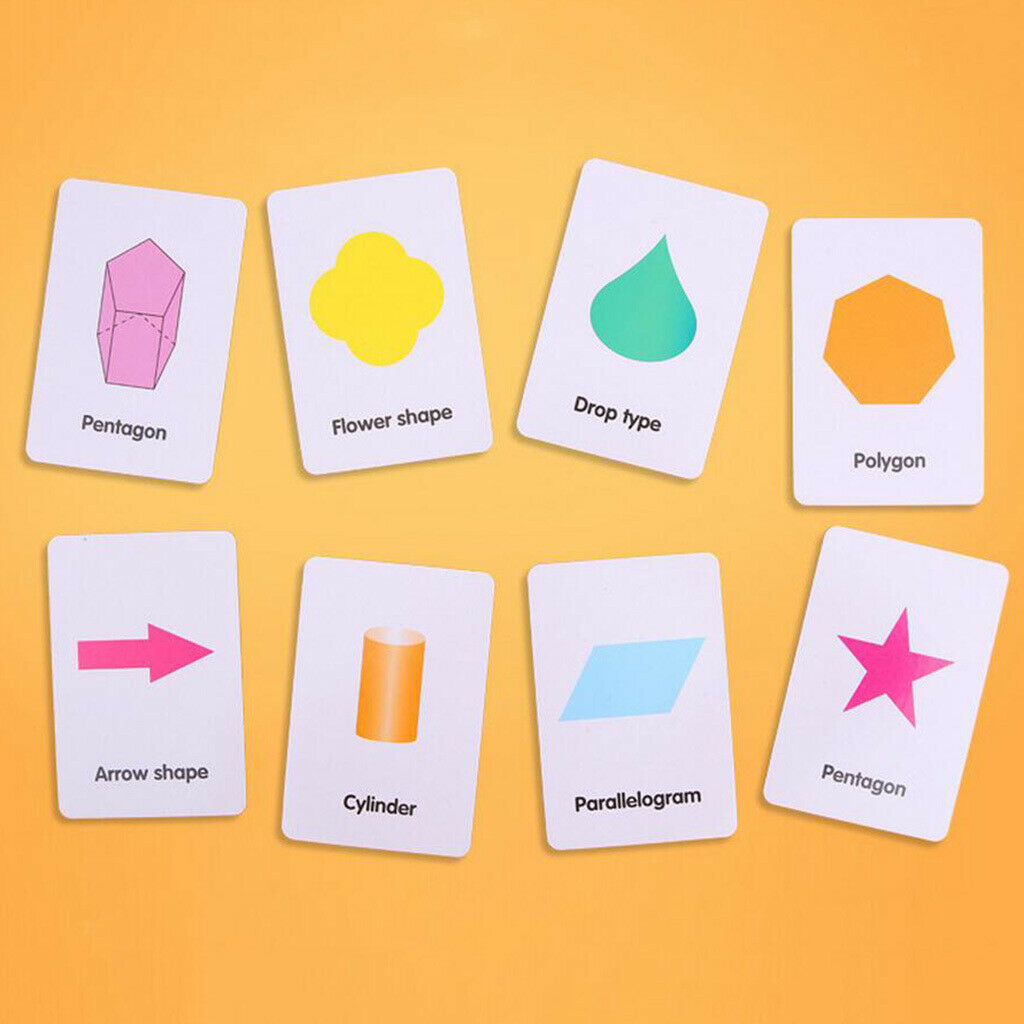 Color Shape &Animal Preschool Flashcards for Kids Letter Word Recognition,