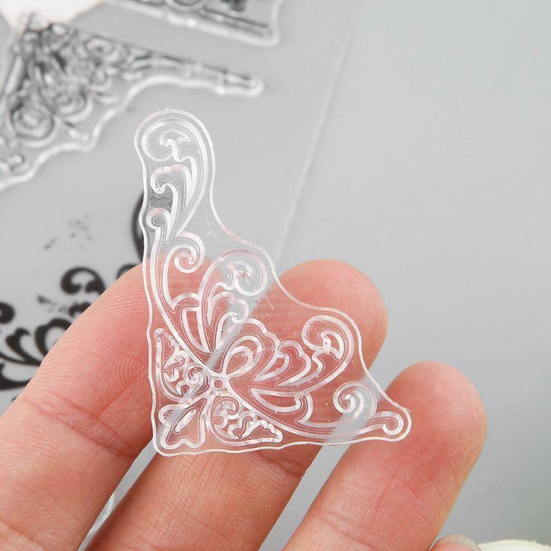 Corner Silicone Clear Seal Stamp DIY Scrapbooking Embossing Photo Album Decor