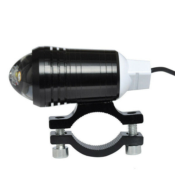2PCS LED U1 Lens Motorcycle Bike Headlight Driving Fog Light Spot Lamp & Switch