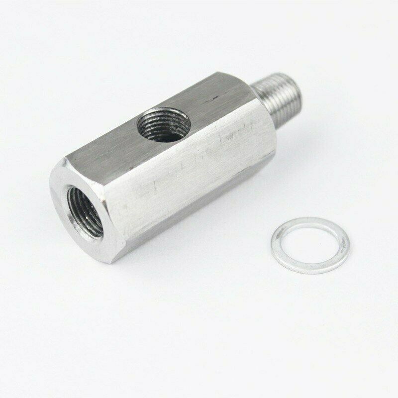 1/8'' NPT Oil pressure sensor Tee to NPT Adapter Turbo Supply Feed Line Meter