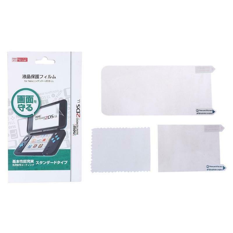 2in1 Top Bottom Ultra Clear Protective Film Surface Guard Cover for New 2DS XL