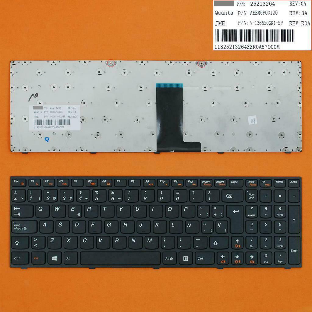 New Spanish Keyboard w/ Numeric Keyboard Frame for Lenovo B5400 Computer