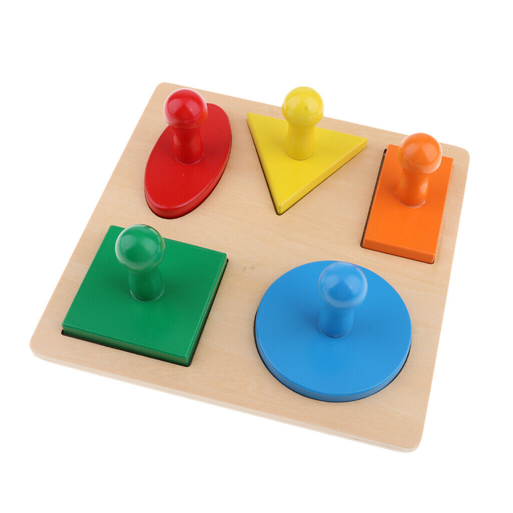 Montessori Puzzle Board, Geometric Shape Learning, Kids Early Education Toys
