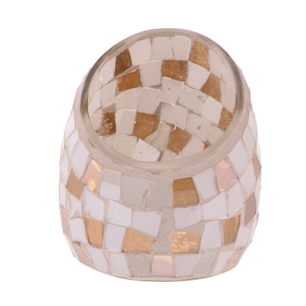 Crackle Pattern Mosaic Candle Holder Valentine's Day Decoration