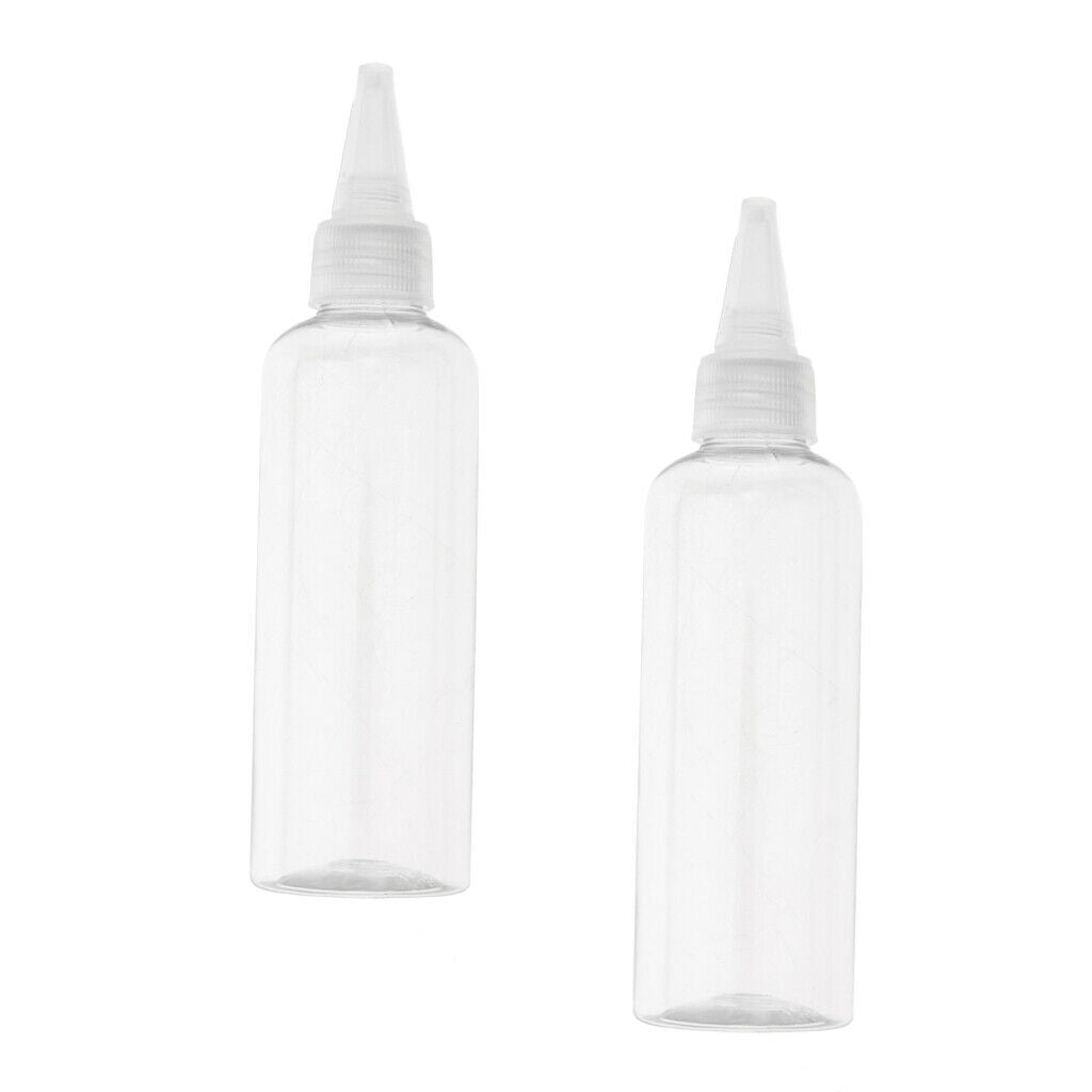2pcs Plastic 100ml Travel Squeeze Bottle Lotion Shampoo Container Clear