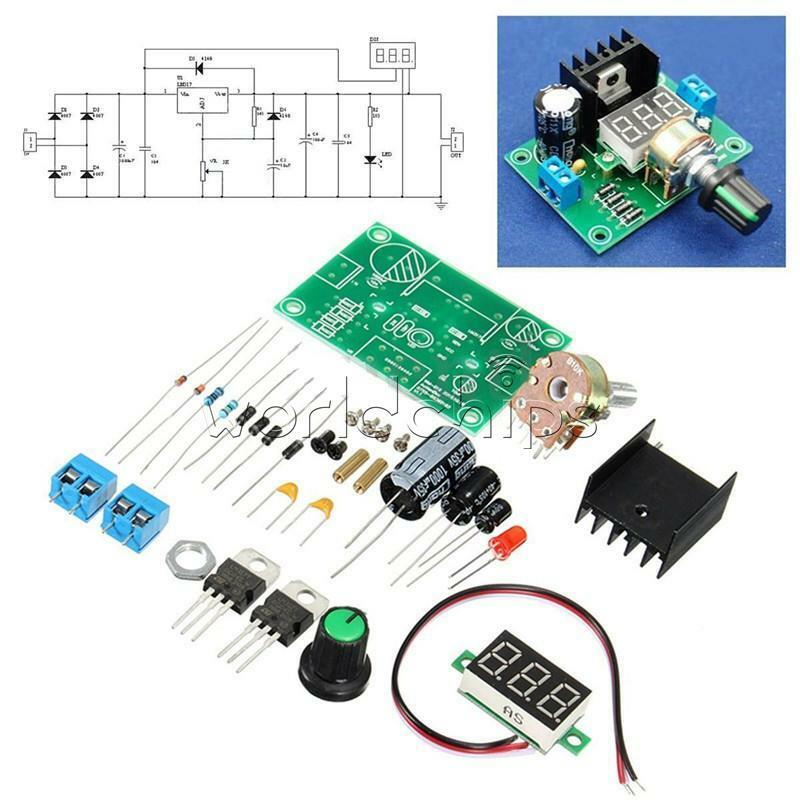 LED LM317 Adjustable Voltage Regulator Step-down Power Supply Module DIY Kits
