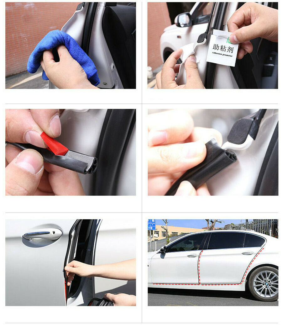 Universal 196"4 Door Edge Scratch Guard Trim Protector Strip Car Truck Van Lift