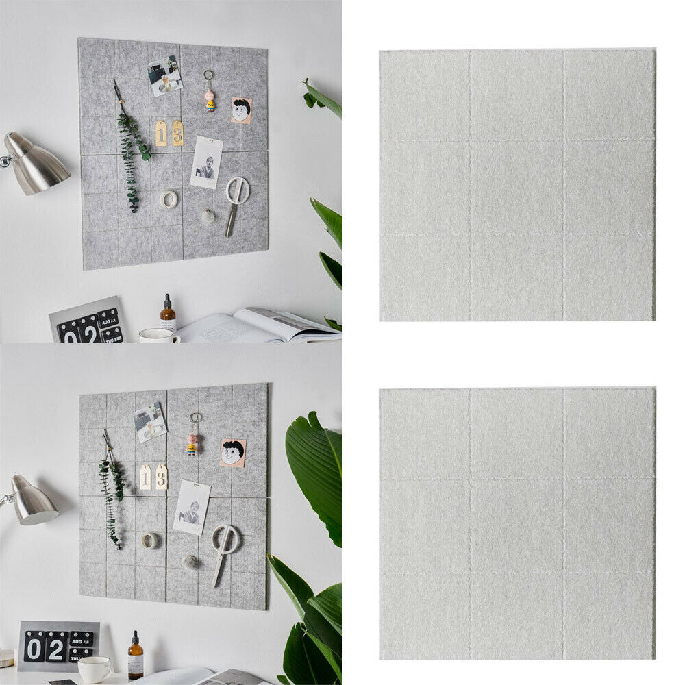 2x Message Notice Board Felt Memo Photo Pinboard Push Pin 12x12 inches
