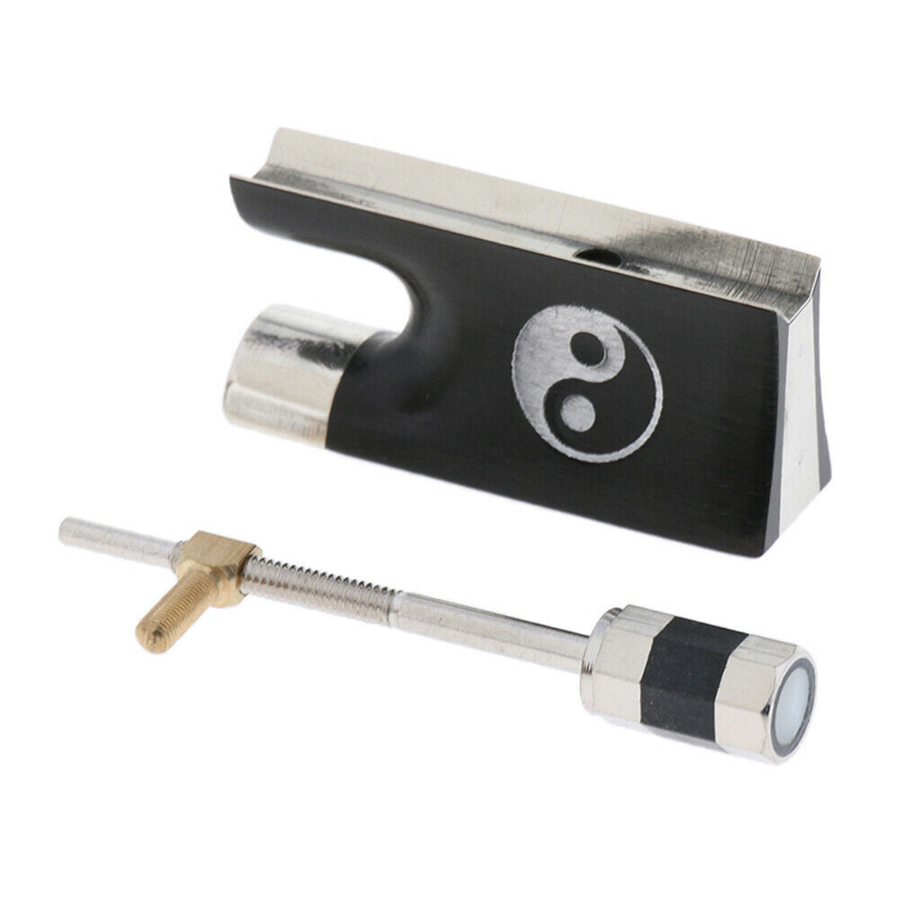 Ebony Violin Bow Frog with Screw for 4/4 3/4 Violin Bow Parts Tai Chi