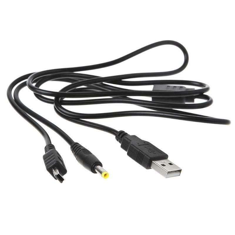 2-In-1 USB Data Cable Charger Charging Cord For PSP 2000 3000 Gaming Accssories
