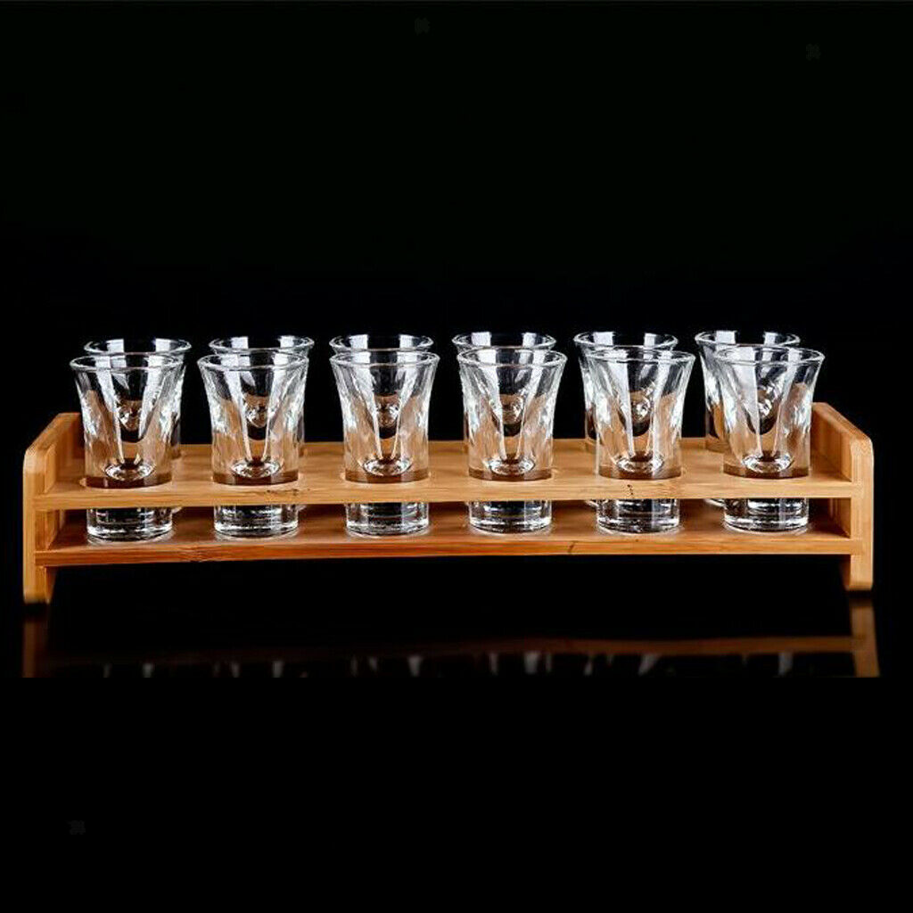 2x Shot Glass Wine Cup Rack Stand Holder Party Supplies 7/12 Holes Random