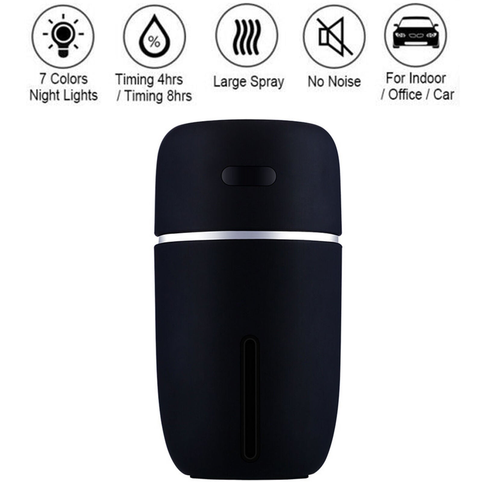 Car Mini USB Essential Oil Air Purifier with LEDAir Humidifier Aroma Diffuser