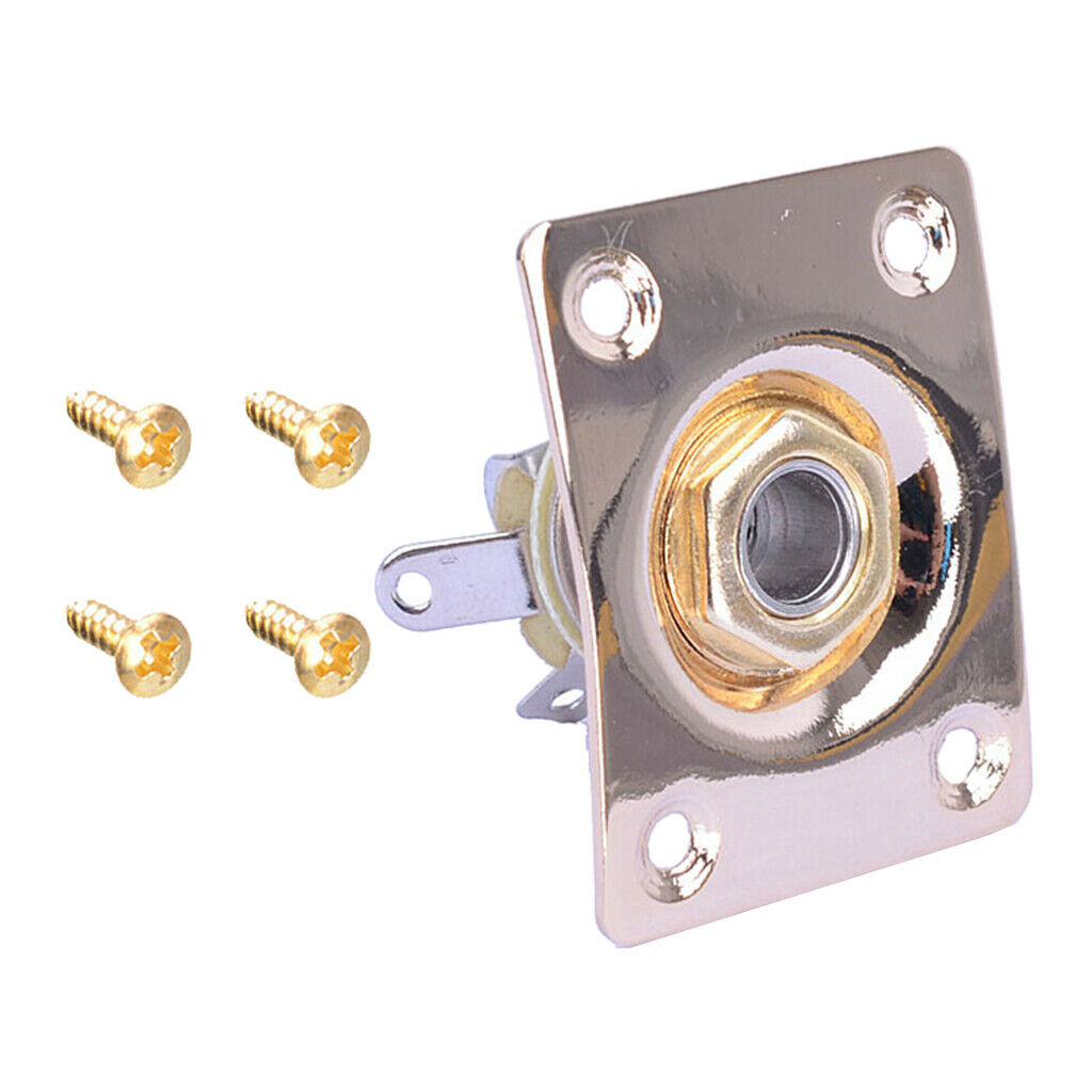 Metal Electric Guitar Output   Plate with Screws for Guitar Bass Parts
