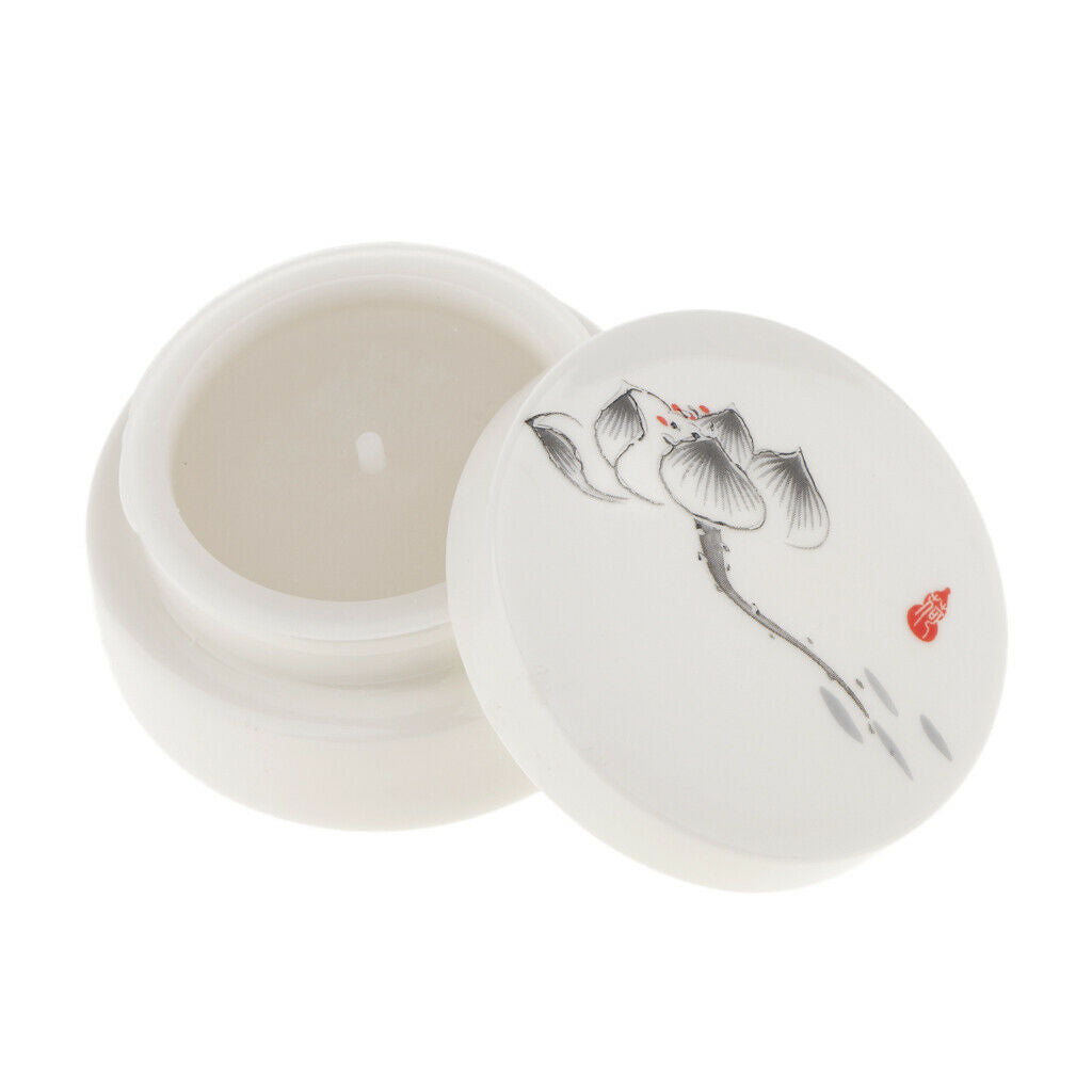 Empty Ceramic Loose Powder Makeup Case Jewelry Tea Tin Pot Containers 50g