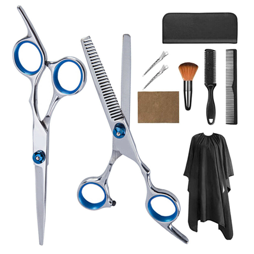 Barber 6" Thinning Shears Scissors Trim Brush Hair Cutting Capes Salon