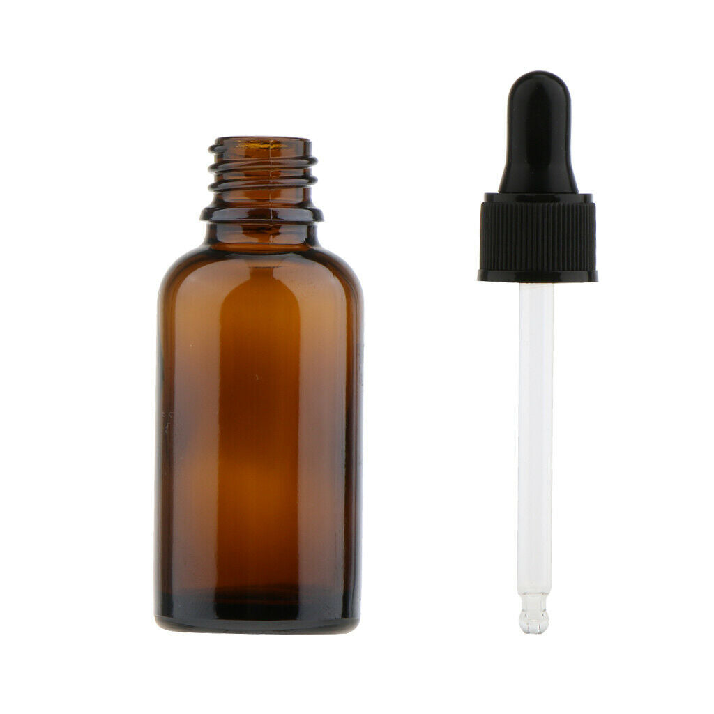 12pcs Mini Amber Glass Essential Oil Dropper Bottles For Aromatherapy Cosmetics