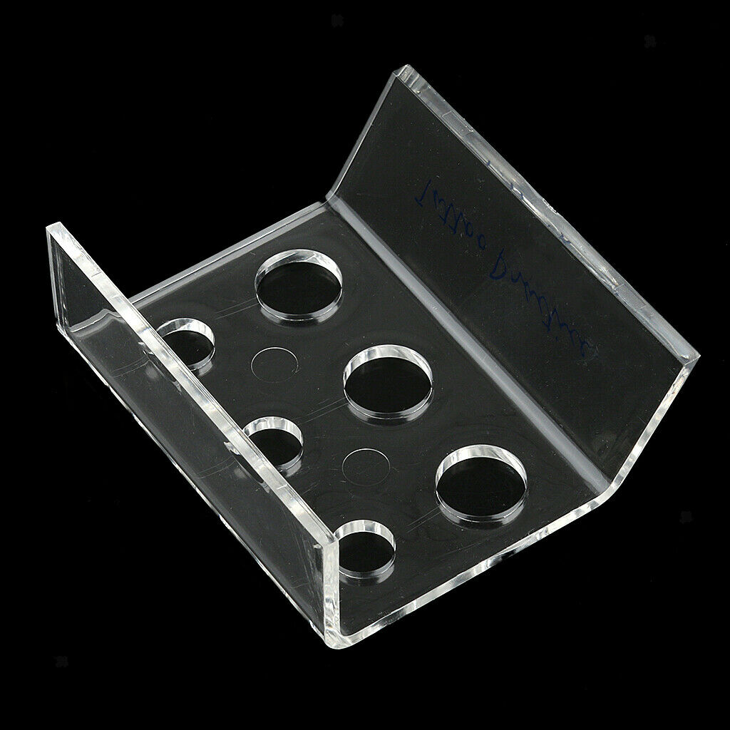 Plastic Tattoo Pigment Ink Cup Holder Stand 6 Holes Shelf Tatto Supplies