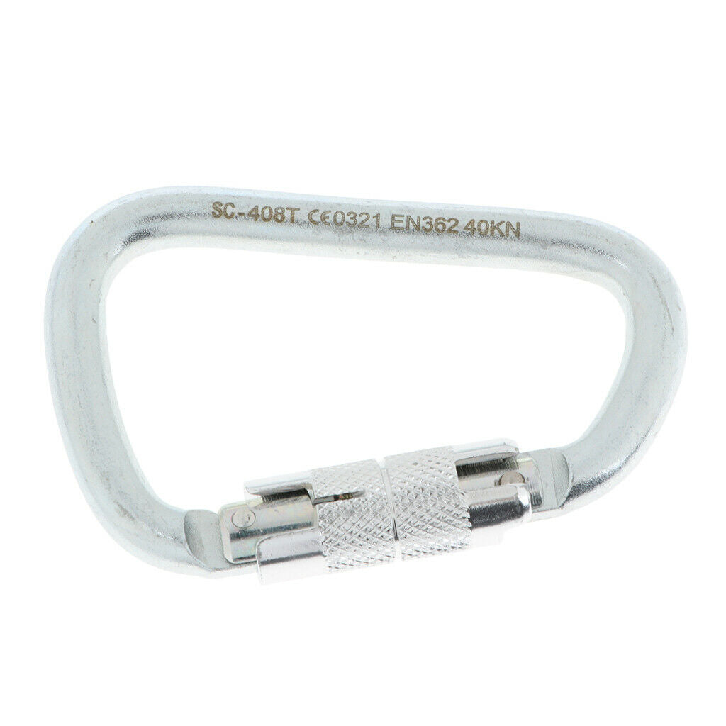 40KN/8800lbs Heavy Duty Auto Locking Rock Climbing Carabiner Mountaineering