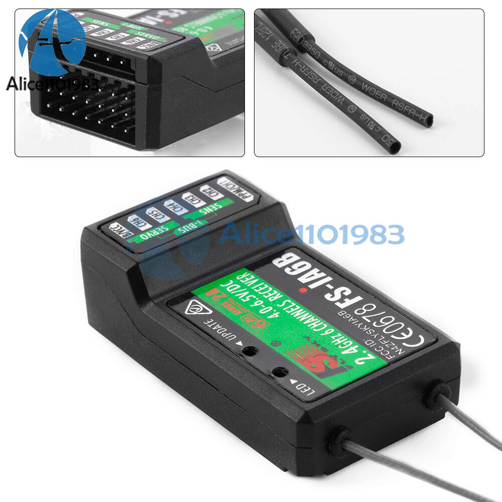 2PCS Flysky 2.4G FS-iA6B 6 CH Remote Control Receiver for GT2E GT2F GT2G RC285
