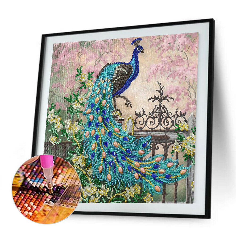 5D Part Drill Special-shaped Diamond Painting Peacock Rhinestone Mosaic Kit @