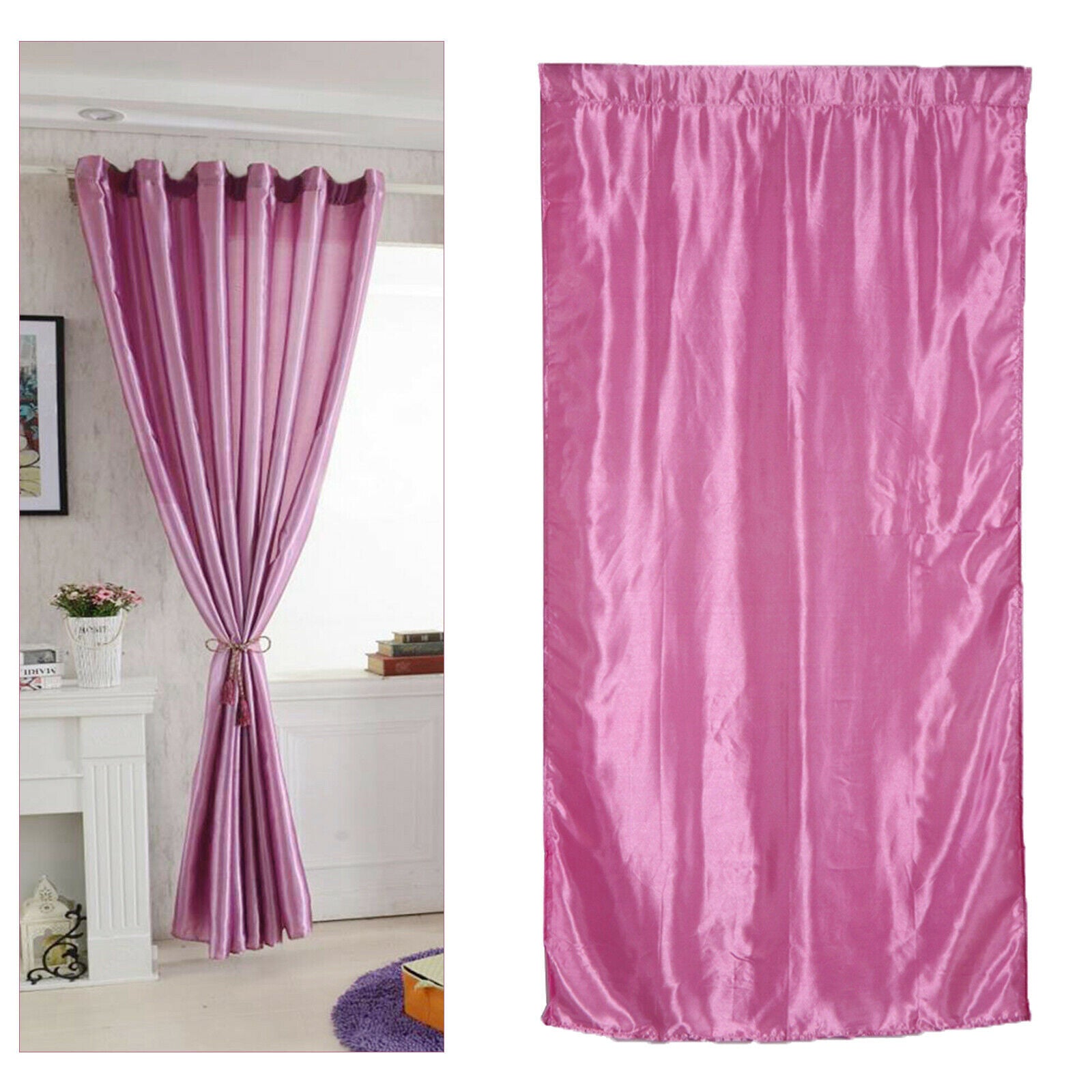 40" x 98" Window Curtains Blackout Polyester for Living Room Cafe Balcony purple