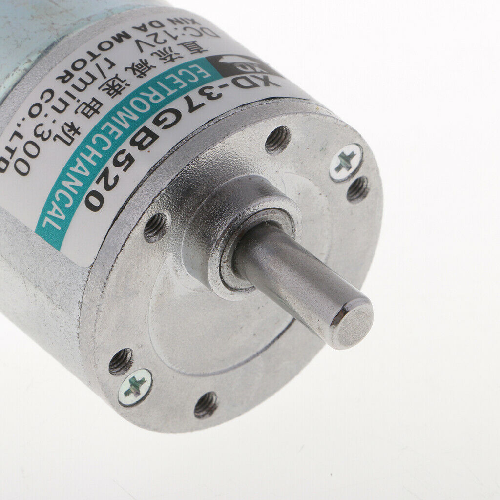 10W 300RPM Micro Brush DC Motor 12V CW/CCW Brushed Geared Motor