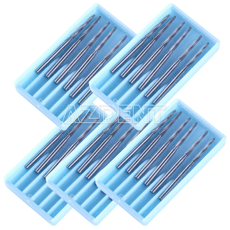 5 Pack Dental Surgical Cutters FG Burs Carbide Bone FG Zekrya 28mm 6pc/pack