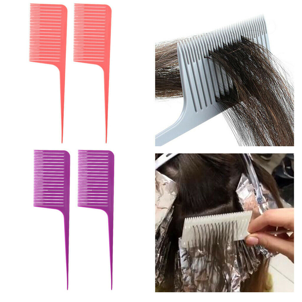 4pcs ABS Weave Highlighting Foiling Hair Comb Hair Coloring Hair Combs
