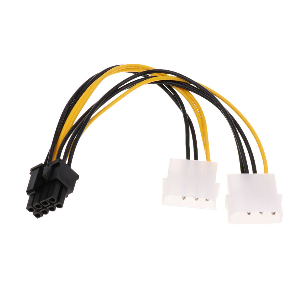 Dual 4-pin to PCI-e 8-pin   Power Extension Cable Card Power Cable