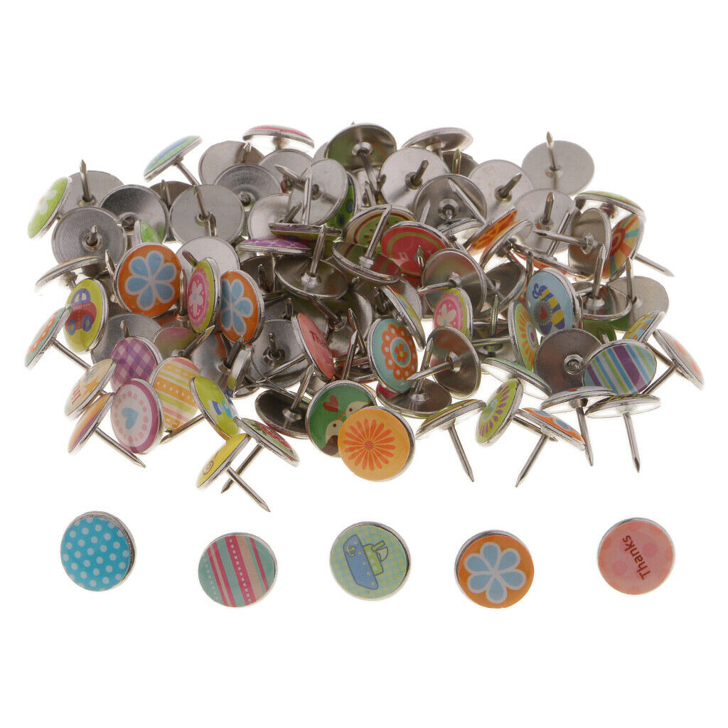 50 Pcs Of Needles Tacks Thumbtacks Pinboard Needles Color-coded Pins