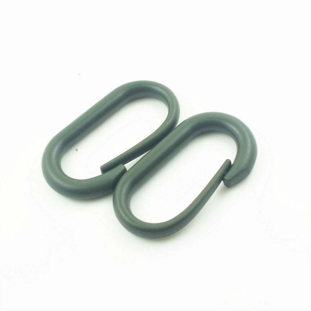 10pcs   Lock Buckles Camping Backpack Keychain Carabiner Clips Green