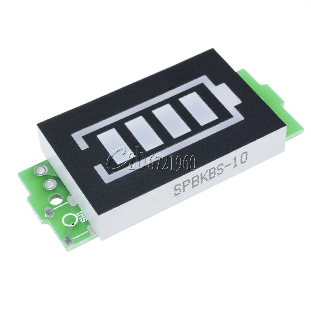 16.8V 4S Lithium Battery Capacity Indicator Module Blue Display Power Tester