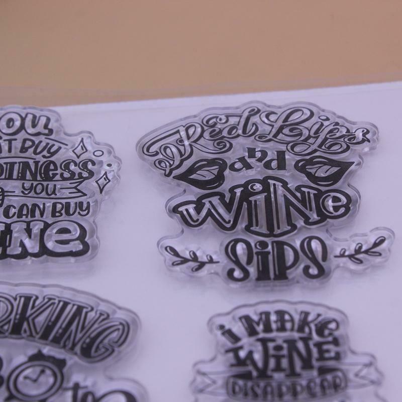 Wine Silicone Clear Seal Stamp DIY Scrapbooking Embossing Photo Album Decorative