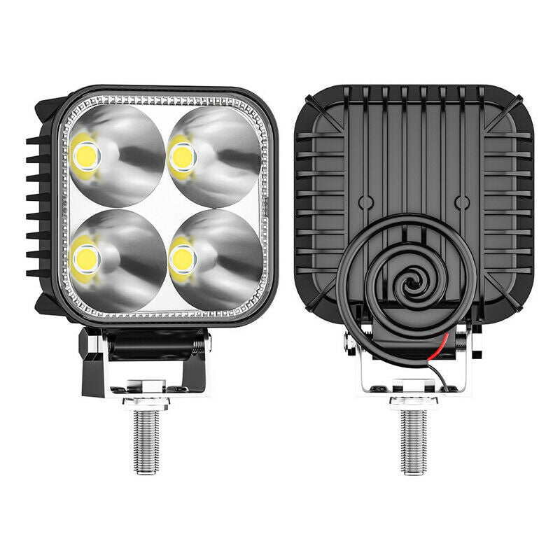 2PCS 3" Car SUV Work Lights 4 LED Spot Flood Lamp Bar Reverse 12W LED DC12V-60V