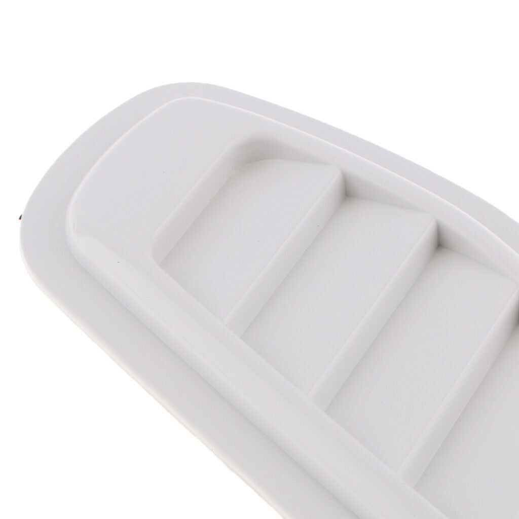 2 Pieces Air Flow Intake Turbo Bonnet Hood Side Vent Grille Cover White