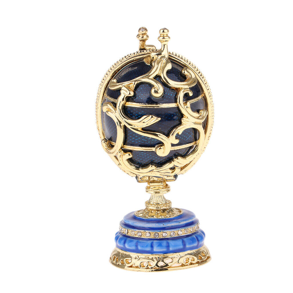 1 Piece Easter Eggs Decorative Jewelry Boxes for Ornaments Gift Blue