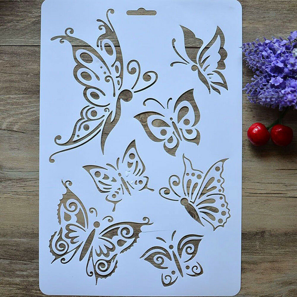 Butterfly Template Stencils DIY Scrapbooking Stamps Album Craft Painting Tool