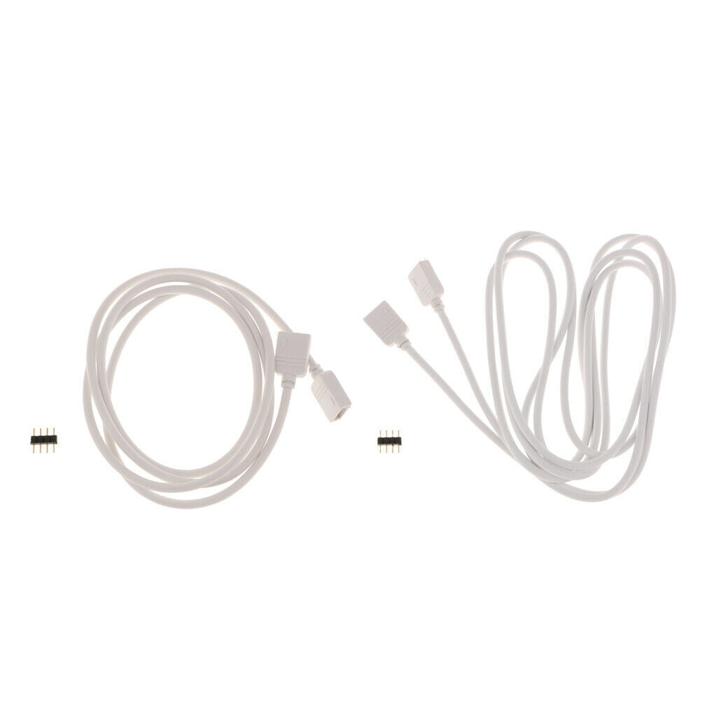 2 Piece RGB Strip Extension Cable Compliments Connection Comfortable Connector