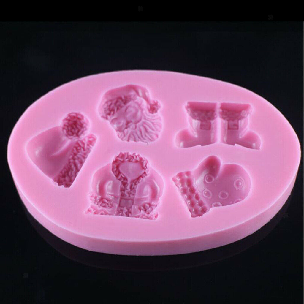 Santa Suit Silicone Mold Fondant Cake Decor Chocolate Mould for Christmas
