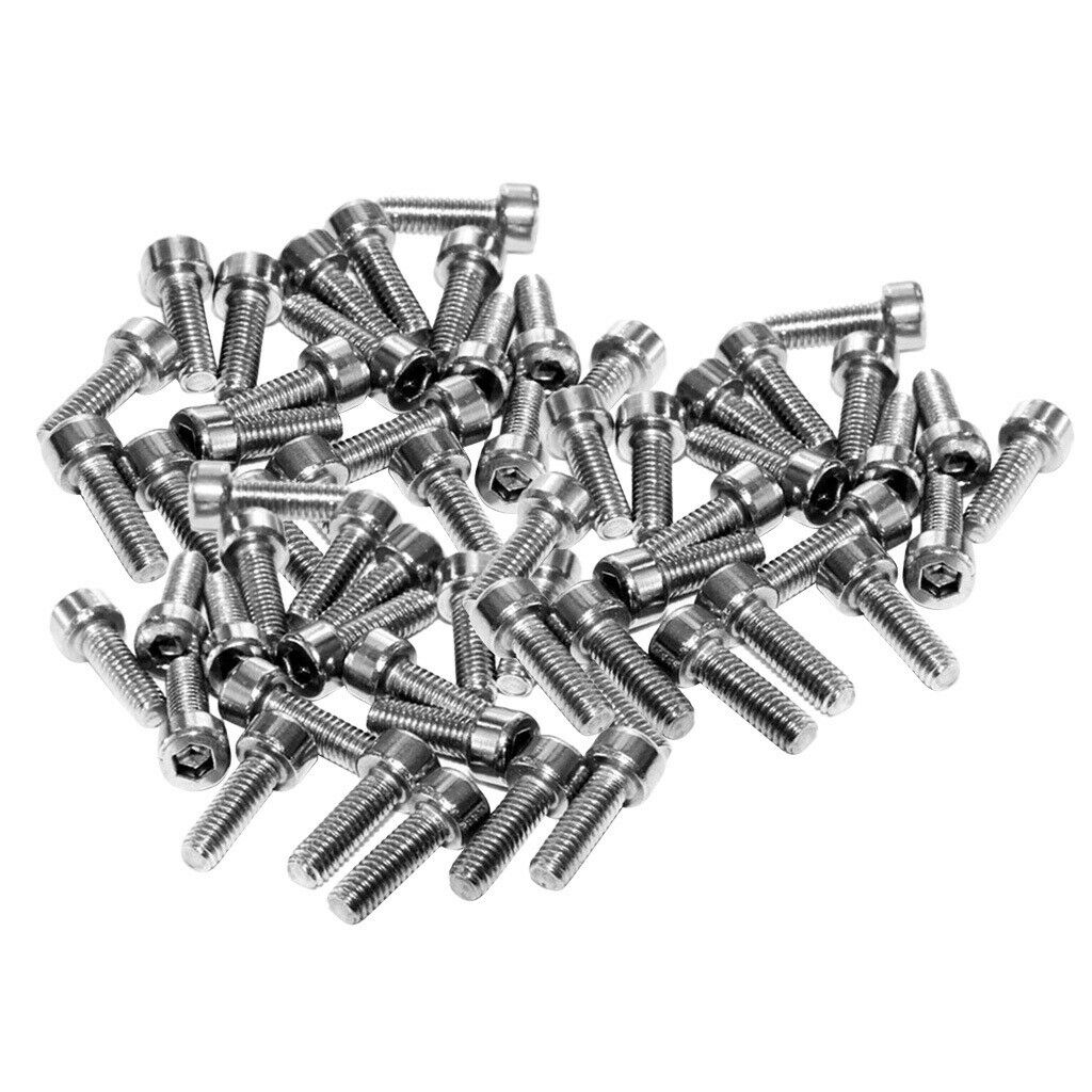100 Piece 1/4 Inch-M3*8mm Hex Socket Button Head Bolts Screws