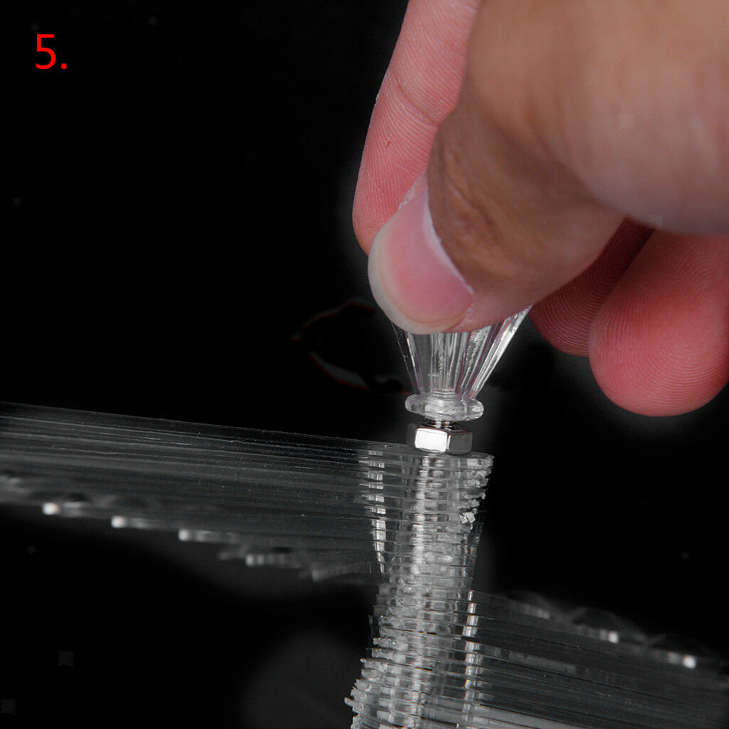 Large Spiral 120Pcs False Nail Art Tips Sticks Polish Display Fan Practice Stand