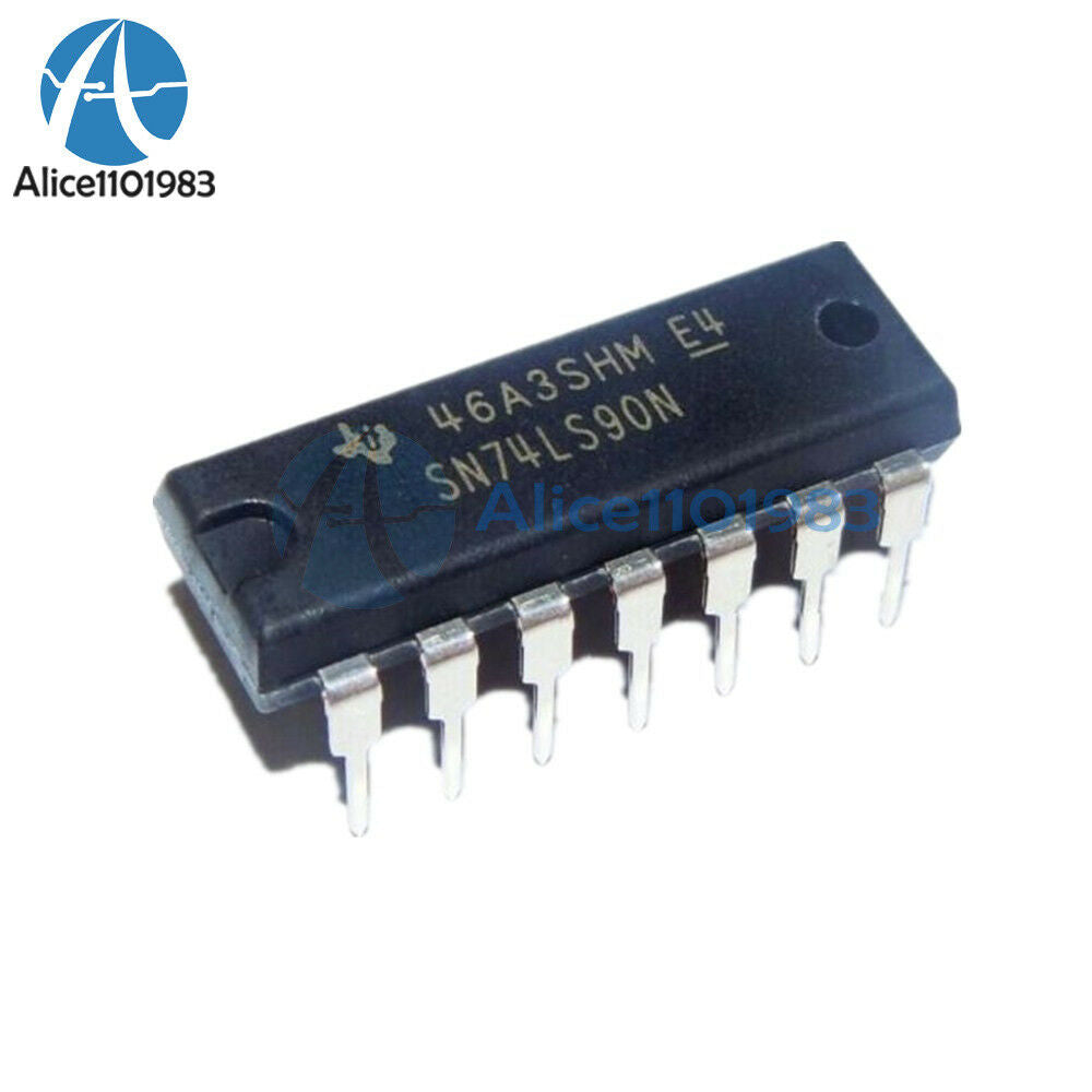 2PCS 74LS90 SN74LS90N IC Decade Divide-by-12 and Binary Counter DIP14
