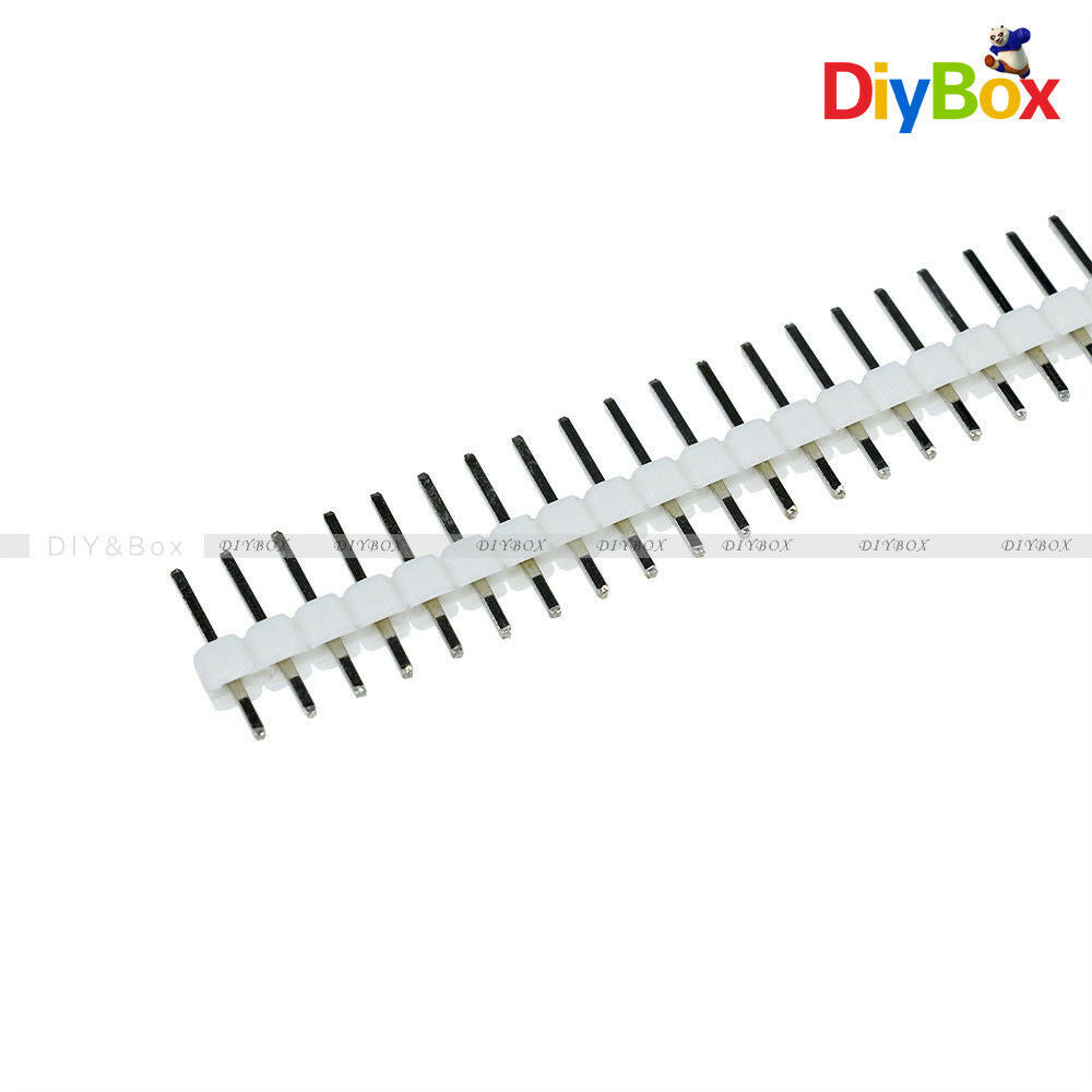 10PCS White 40Pin 1x40P Male Breakable Pin Header Strip Connector Row 2.54mm